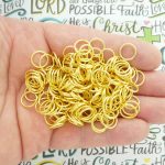 200 Pieces 18 Gauge Heavy Gold 10mm Open Jump Rings Bulk 1x10mm by Tijc GPJR1x10