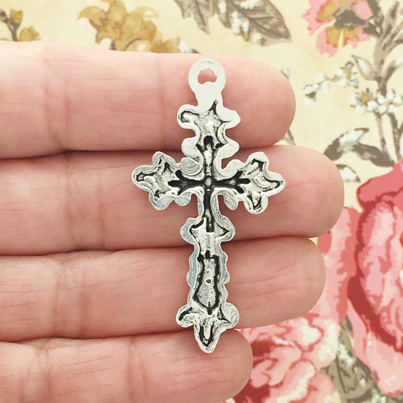 5 Silver Cross Charm Pendant by TIJC SP0008 - Image 2