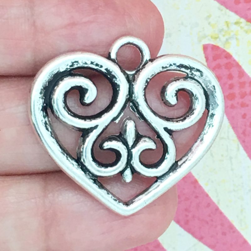 Filigree Heart Charm