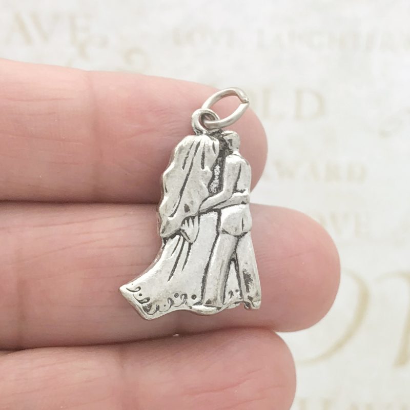 5 Silver Bride and Groom Charms by TIJC SP0166 - Image 3