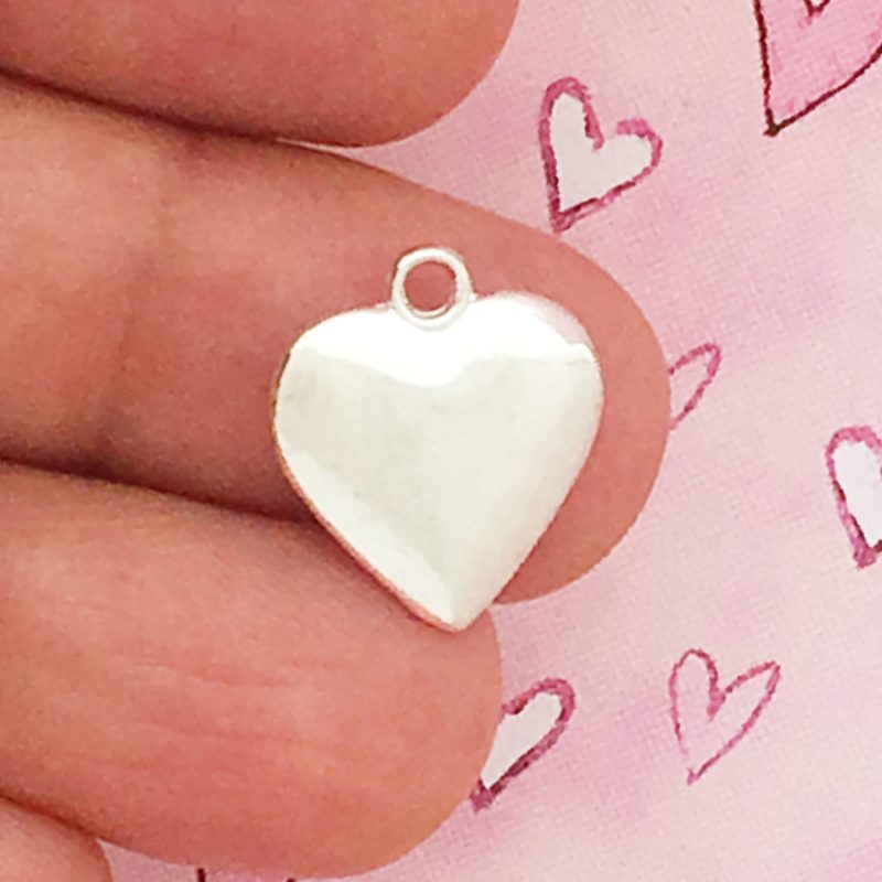 Plain Silver Heart Charm