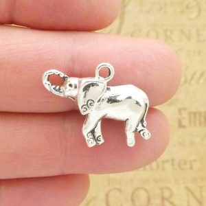 Elephant Charm Silver