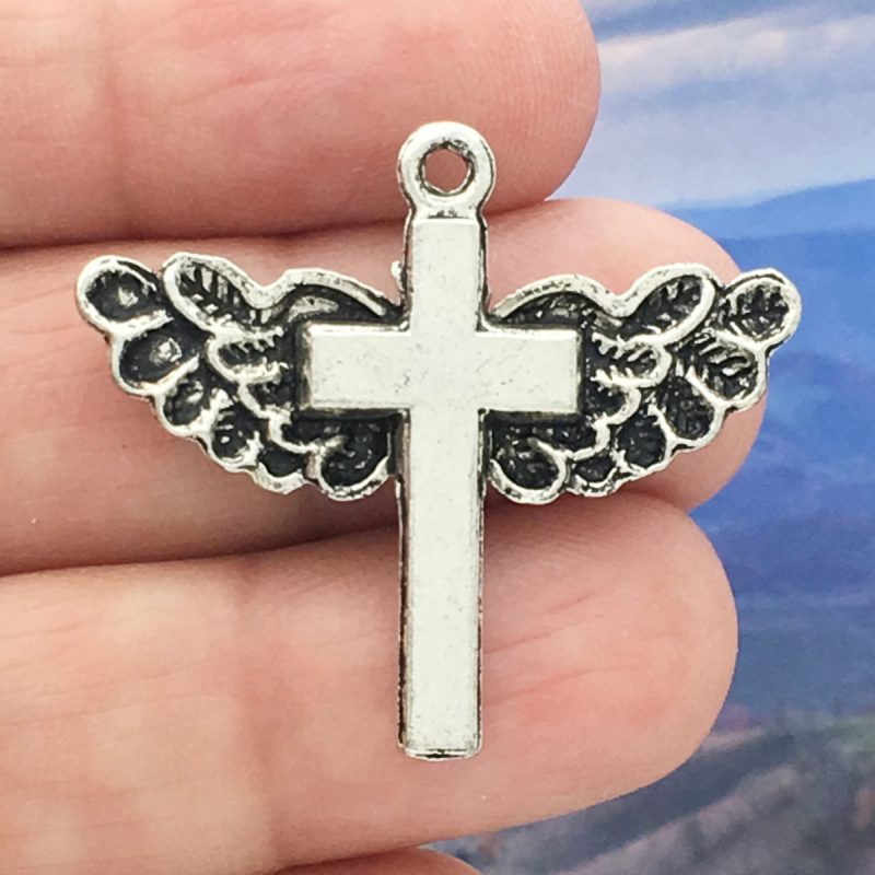 Angel Wings Cross Charms Bulk