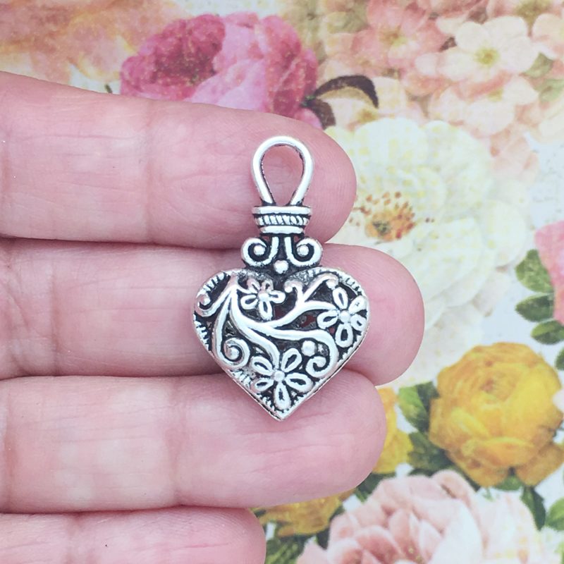 filigree heart charms bulk