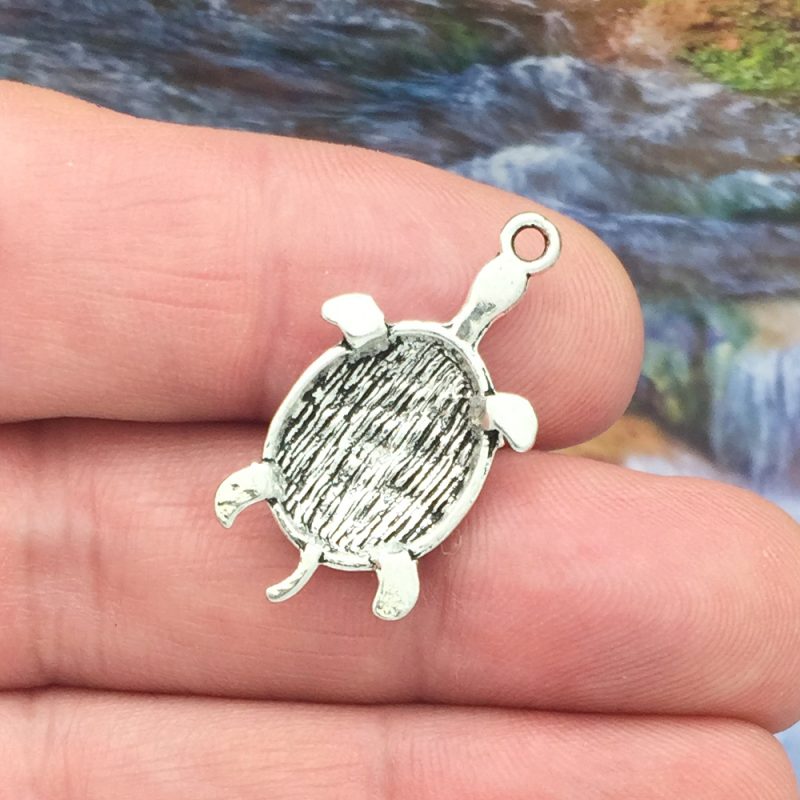5 Silver Turtle Charm Pendant by TIJC SP0294 - Image 2