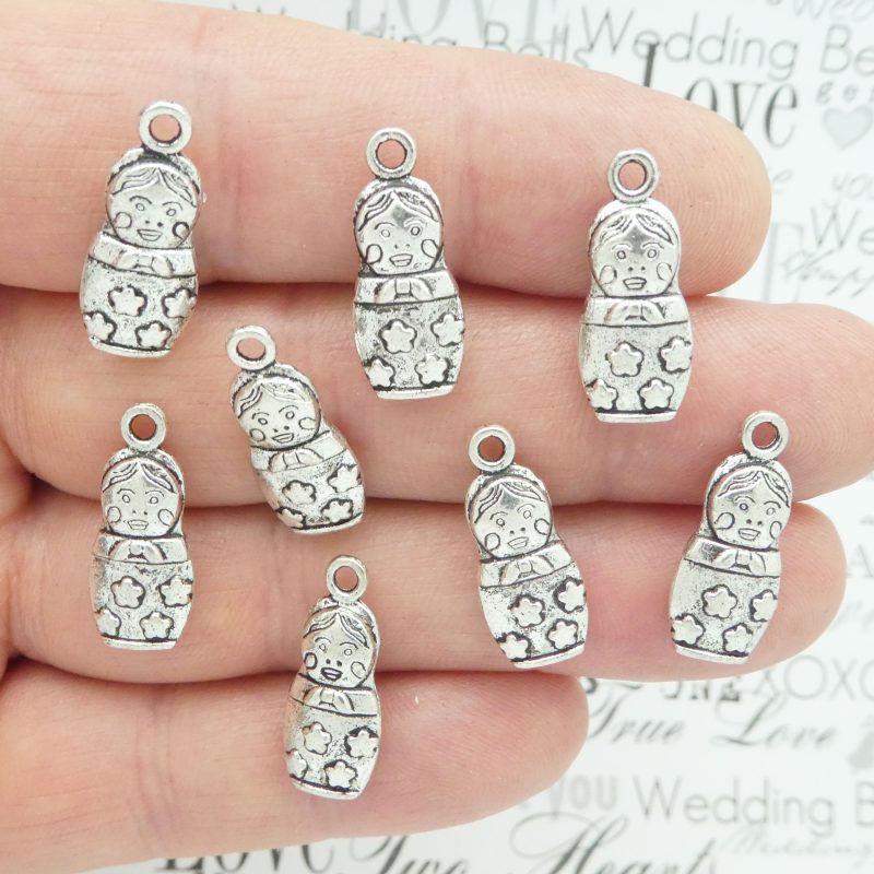 6 Silver Russian Doll Charm Pendant by TIJC SP0421 - Image 4