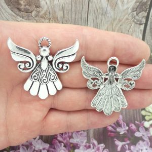 filigree angel pendants bulk