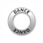 5 Silver Affirmation Ring Dance Charm 22mm by TIJC SP0565