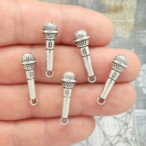 Microphone Charms Bulk