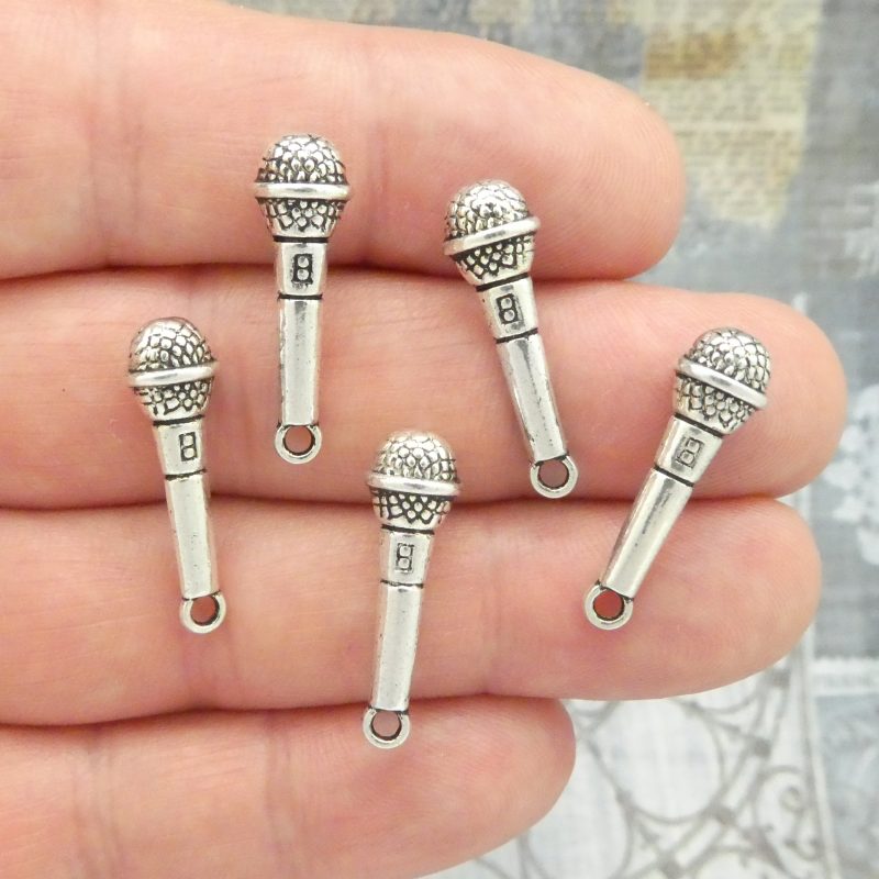 Microphone Charms Bulk