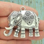 1 Elephant Charm Pendant Silver by TIJC SP0608