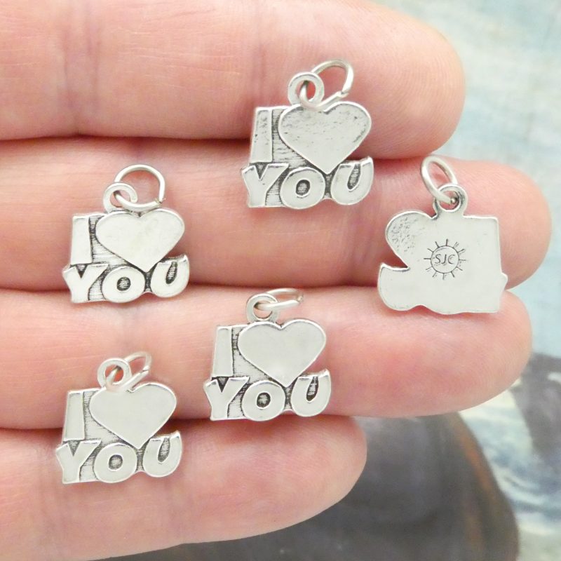 5 Silver I Love You Charm Pendant 16x15mm by TIJC SP0616 - Image 5