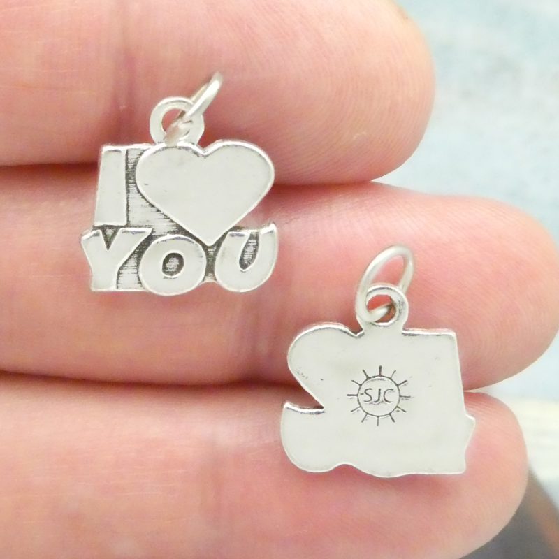 5 Silver I Love You Charm Pendant 16x15mm by TIJC SP0616 - Image 4
