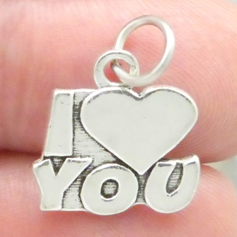5 Silver I Love You Charm Pendant 16x15mm by TIJC SP0616 - Image 2