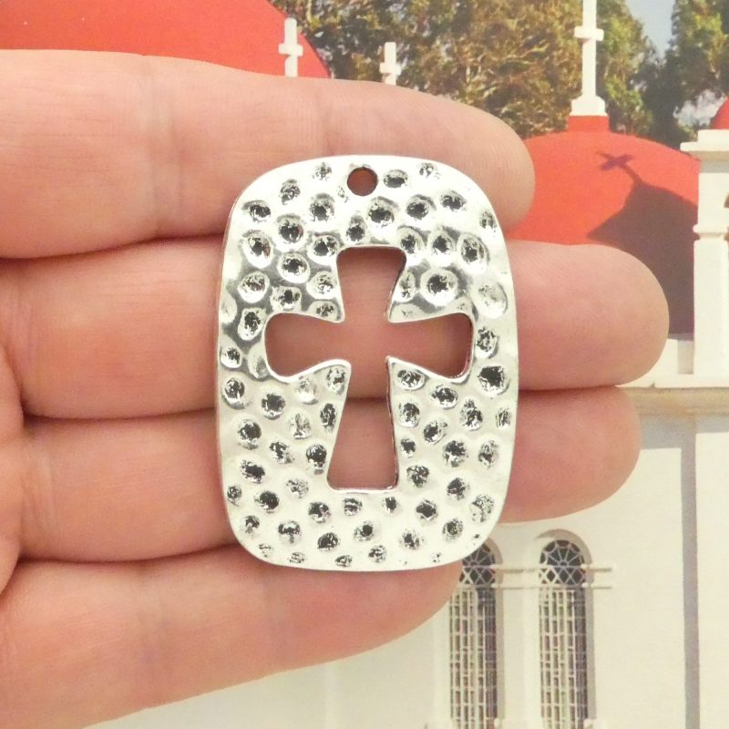 hammered cross pendants wholesale