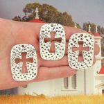 hammered cross pendants for jewelry making