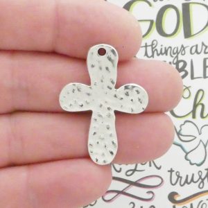 wholesale hammered cross charms