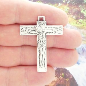 silver crucifix cross pendants bulk