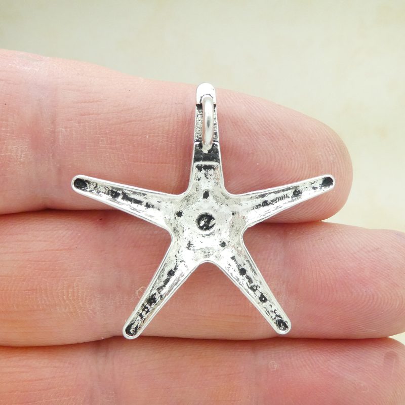 3 Silver Starfish Charm Pendant by TIJC SP0860 - Image 4