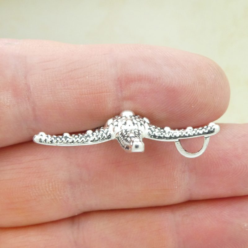 3 Silver Starfish Charm Pendant by TIJC SP0860 - Image 3