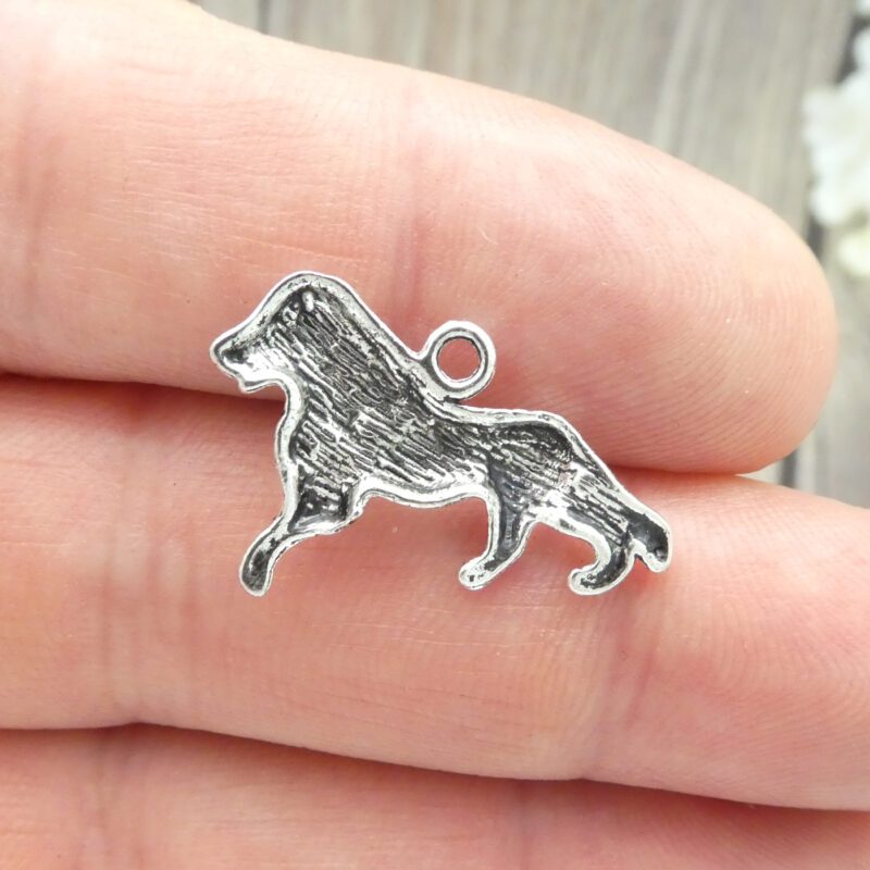 12 Silver Lion Charm Pendant by TIJC SP0919 - Image 3