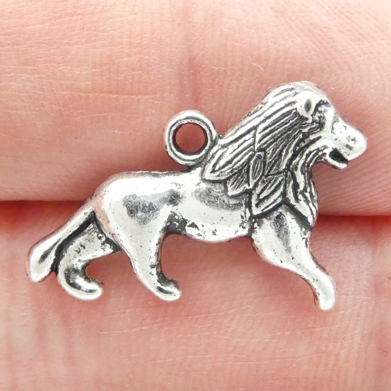 Silver Lion Charm