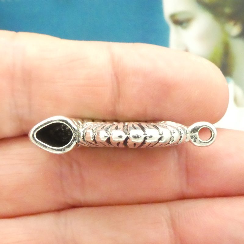 1 Silver Sea Shell Charm Pendant 37x27mm by TIJC SP1004 - Image 3