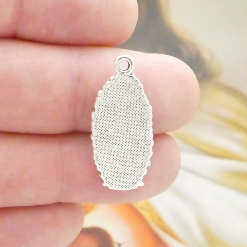 5 Oval Silver Our Lady of Guadalupe Medal by TIJC SP1014 - Image 3