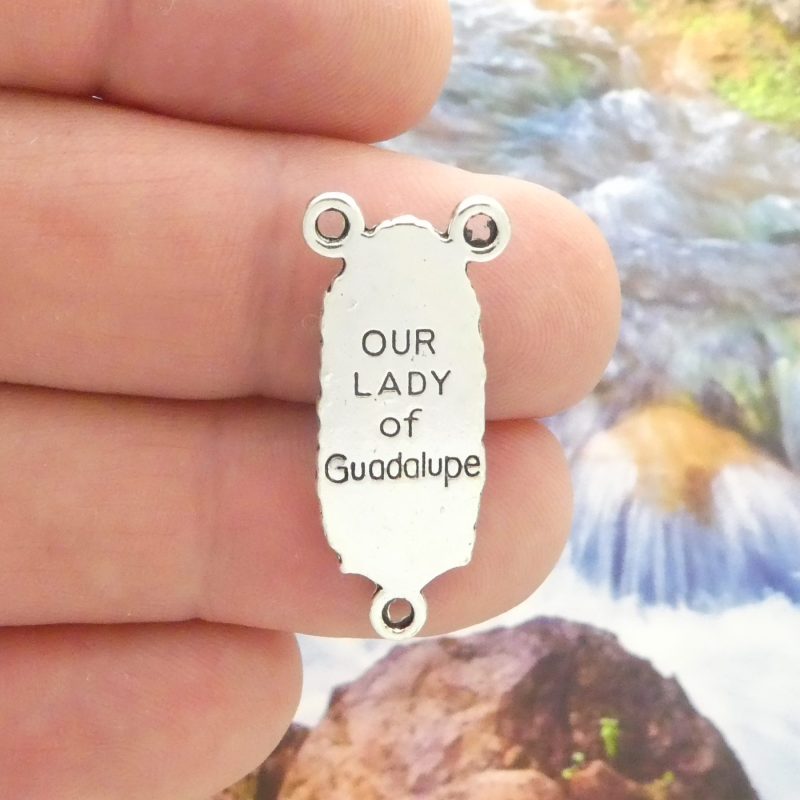 3 Silver Our Lady of Guadalupe Rosary Parts by TIJC SP1027 - Image 5