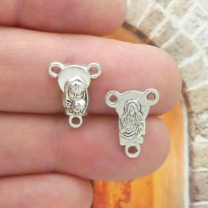 10 Our Lady Silver Rosary Center by TIJC SP1041