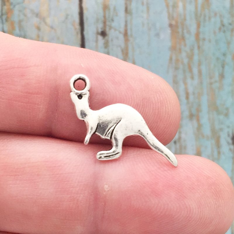 10 Silver Kangaroo Charm Pendant by TIJC SP1046 - Image 2