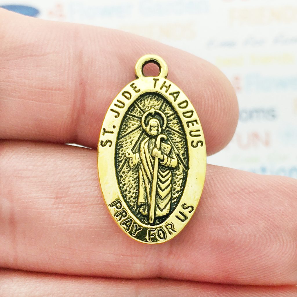 gold pewter St Jude medals bulk