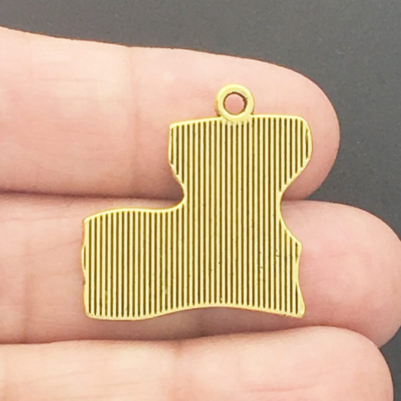 5 Louisiana Charm State Pendant Gold SP1167 - Image 2