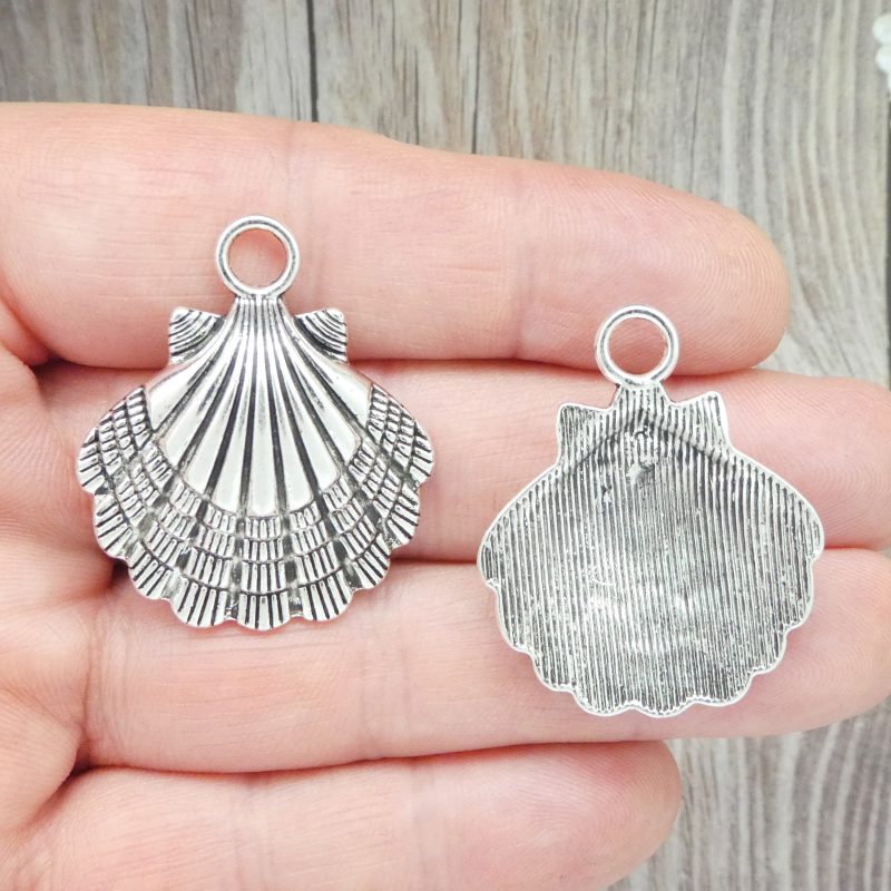 Silver Sea Shell Charms Wholesale