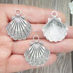 Silver Sea Shell Charms Bulk