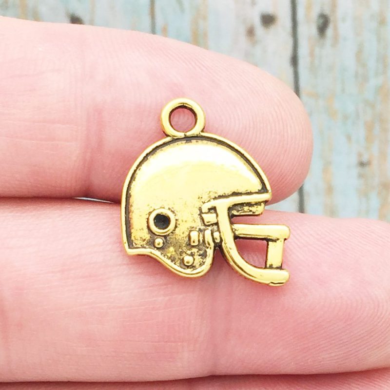 gold football helmet charms wholesale