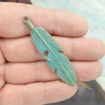 Gold Feather Charm