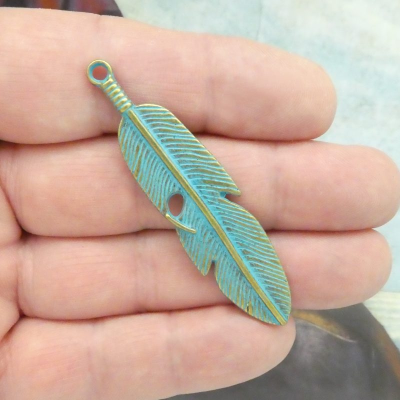 Gold Feather Charm