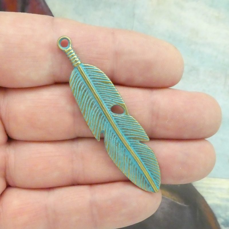 Gold Feather Pendant