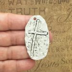 Silver Hammered Cross Pendant