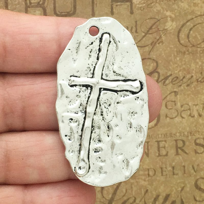 Hammered Cross Pendant
