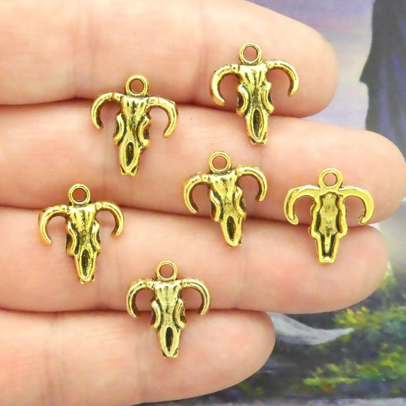 cow skull charms bulk