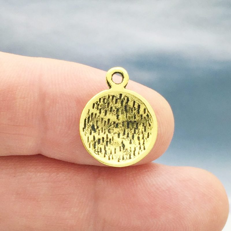 10 Gold Baseball Charm Softball Pendant by TIJC SP1262 - Image 2