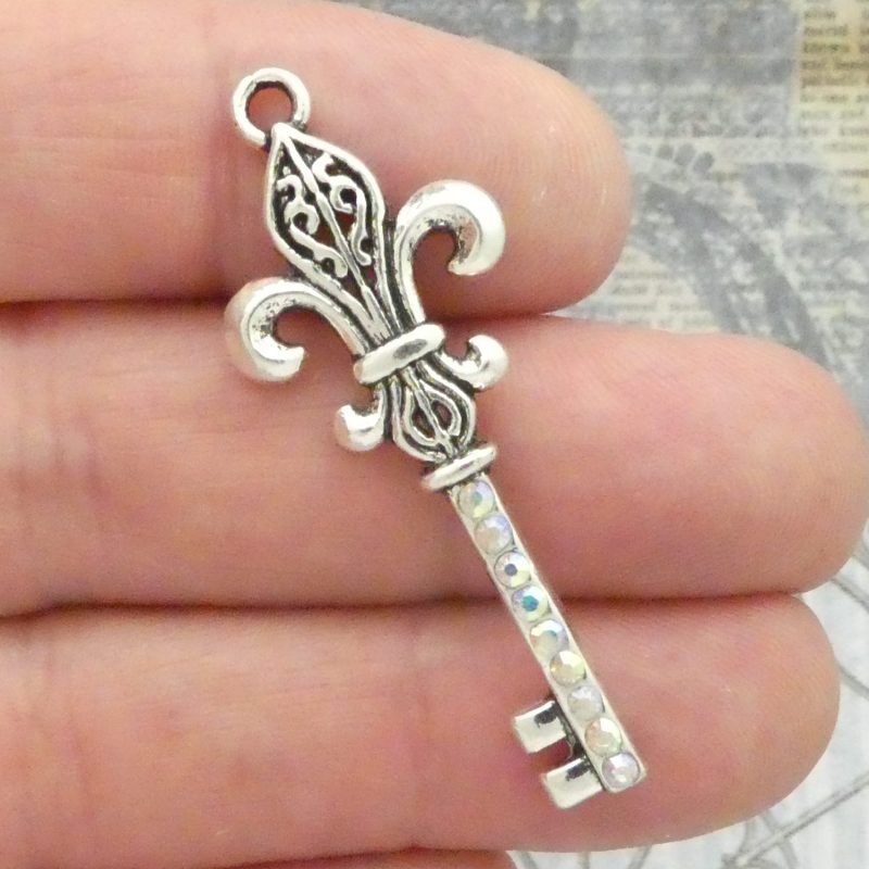 fleur de lis key pendant