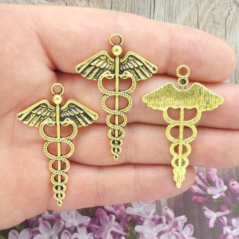 Caduceus charms bulk