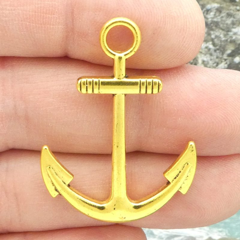 gold anchor charms wholesale