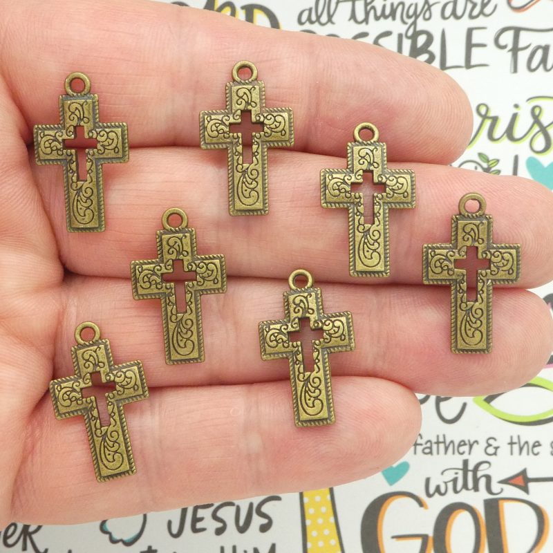 cross charms bulk