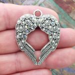 silver angel wings pendants bulk