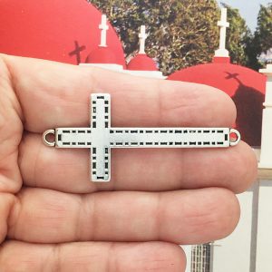 Silver Cross Bracelet Connector