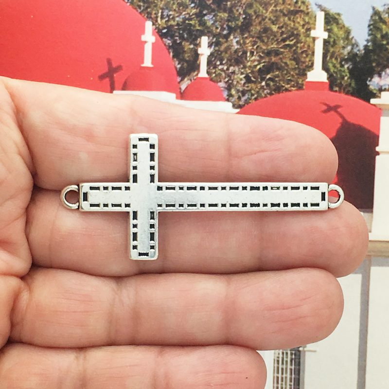 Silver Cross Bracelet Connector